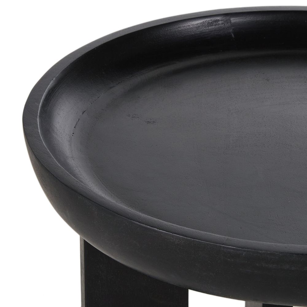 Mobilier design - Bout de canapé LEON robuste avec finition bois noir pour salon moderne au Sénégal