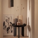 Siège contemporain - Bout de canapé en bois noir pour un style minimaliste chic au Sénégal
