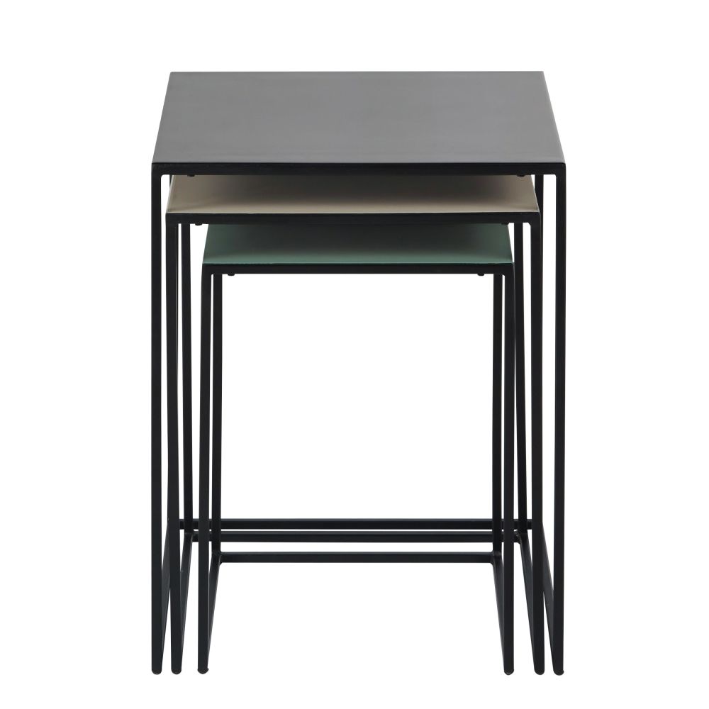 Mobilier design - Ensemble de 3 bouts de canapé avec finition colorée pour intérieur au Sénégal