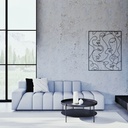 Siège contemporain - Canapé 3 places en tissu chiné pour un style minimaliste chic au Sénégal