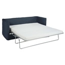 Canapé Convertible LOUVAIN - 3/4 Places en Lin Froissé Bleu Nuit | Style Élégant & Confortable