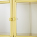Étagère murale MATHILDA jaune avec 2 portes en acrylique pour décoration intérieure moderne à Dakar, Sénégal