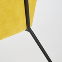 Fauteuil Jasper en velours  jaune moutarde