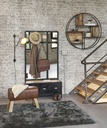 Siège contemporain - Étagère ronde en métal et bois pour un style minimaliste chic au Sénégal