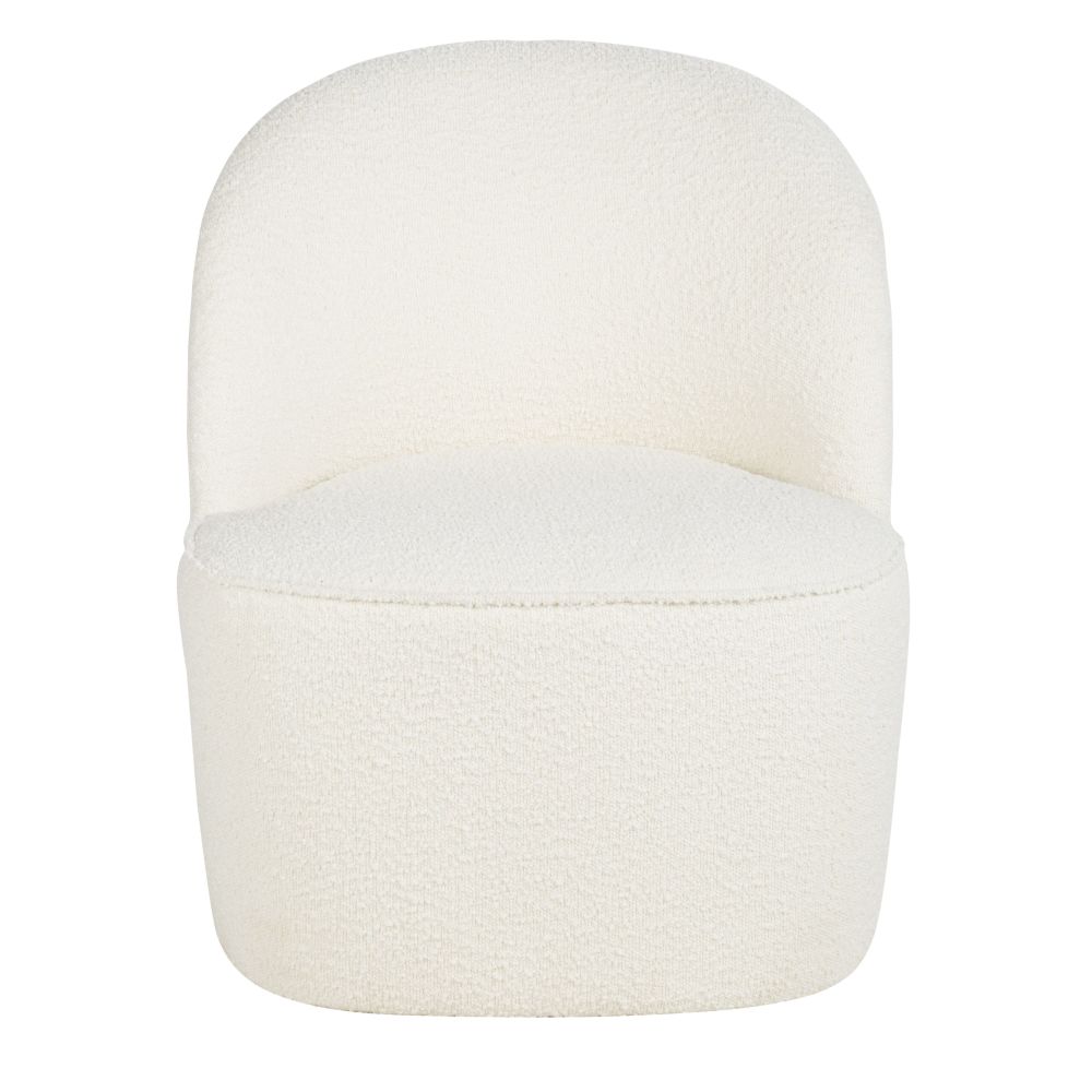Fauteuil professionnel BLACKHILL BUSINESS en bouclettes blanc cassé pour espace de travail élégant à Dakar, Sénégal