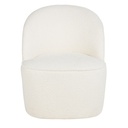 Fauteuil professionnel BLACKHILL BUSINESS en bouclettes blanc cassé pour espace de travail élégant à Dakar, Sénégal