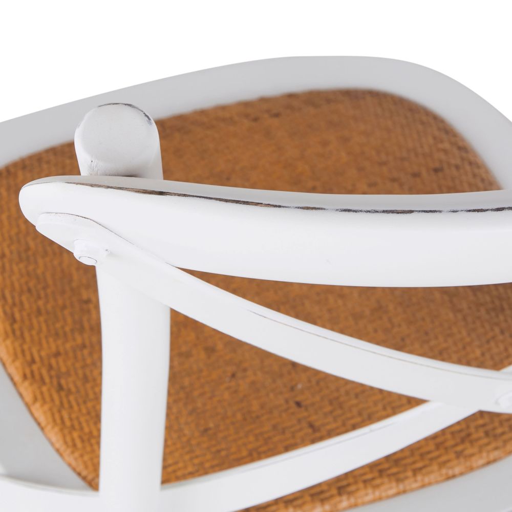 Chaise Tradition bistrot en rotin et bouleau blanc