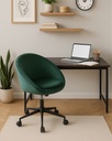 Fauteuil de bureau Hiphop à roulettes en velours vert