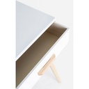 Table de chevet Ordinary en bois blanc/naturel