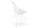 Chaise métal design scandinave blanche