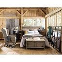 Banquette coffre Fisherman en bois de sapin et jute