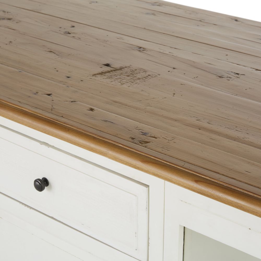 Îlot de cuisine Flaubert 90x180x75 en bois élégant, Dakar, Sénégal