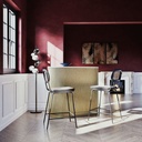 Confort visuel et authenticité - Chaise ALBA noire avec assise en rotin synthétique pour décoration élégante à Dakar