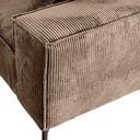 Canapé d'angle Pueblo 3/4 places en tissu camel pieds en fer noir