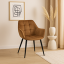Mise en situation du fauteuil en velours Louise. Disponible sur Dakar Sénégal