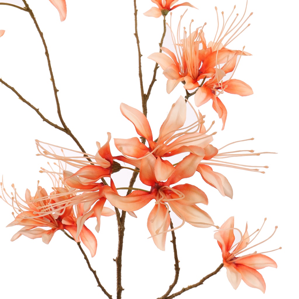 Tige fleur artificielle monarda orange