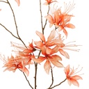 Tige fleur artificielle monarda orange