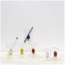 Sel et poivre 3D fleurs assorties D4,4 H7,6cm