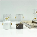 Sel et poivre 3D fleurs marguerites D5 H9cm