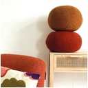 Coussin rond Teddy Ophélia ocre 30X30cm