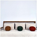 Coussin rond Teddy Ophélia Kaki 30X30cm