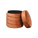 Tabouret Noe coffre en velours terracotta