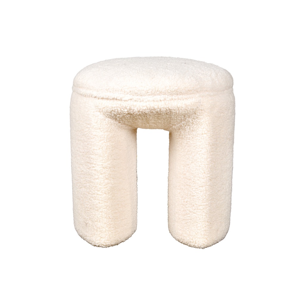 Tabouret Vincent teddy naturel