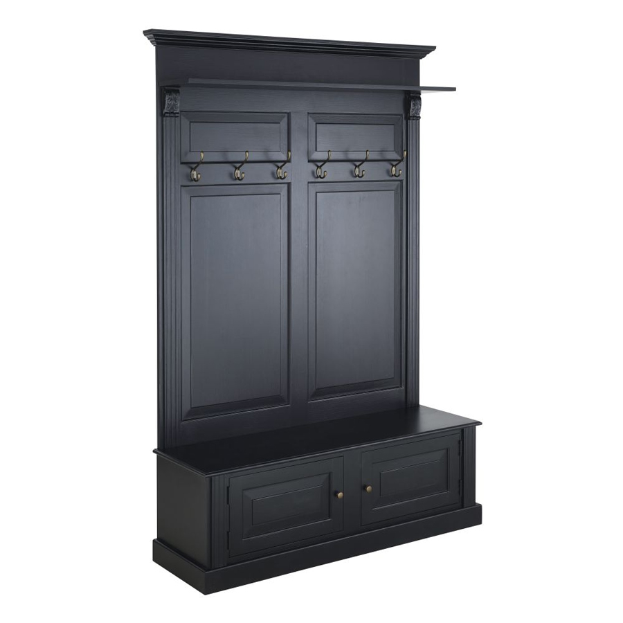 Meuble d'entrée Cambronne 2 portes noir, design moderne, 210x139 cm - Dakar, Sénégal