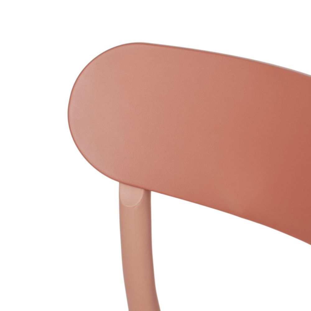 Chaise Eve design en polypropylène terracotta