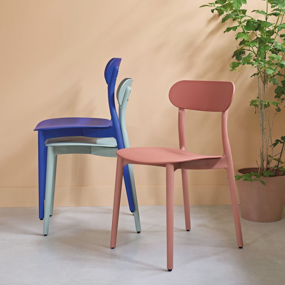 Chaise Eve design en polypropylène terracotta