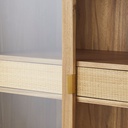 Vitrine Tarifa 2 portes 2 tiroirs en fibre végétale