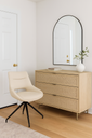 Chaise Story en rembourrée en tissu beige