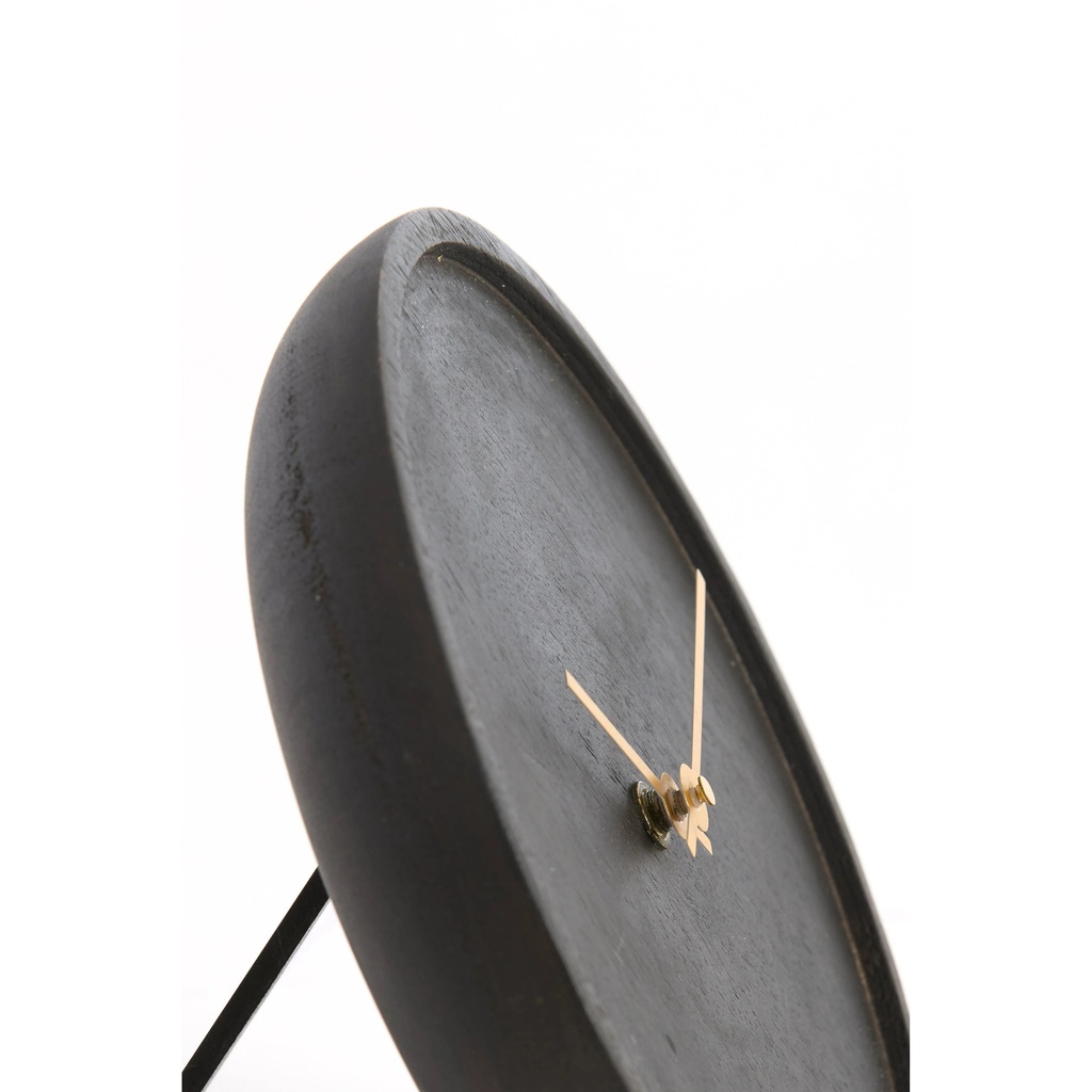 Horloge Veti en bois manguier teinté foncé