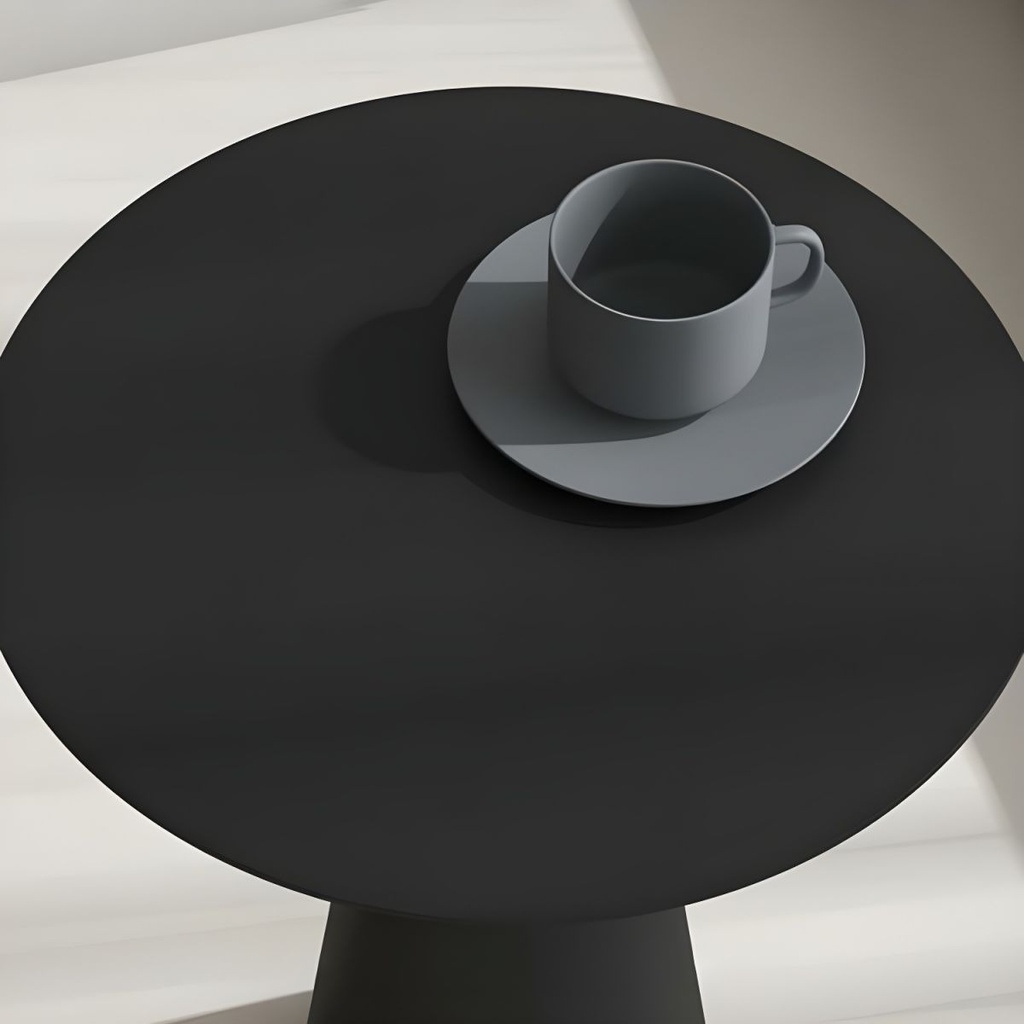 Table d'appoint Inno en fer forgé et plateau rond en métal