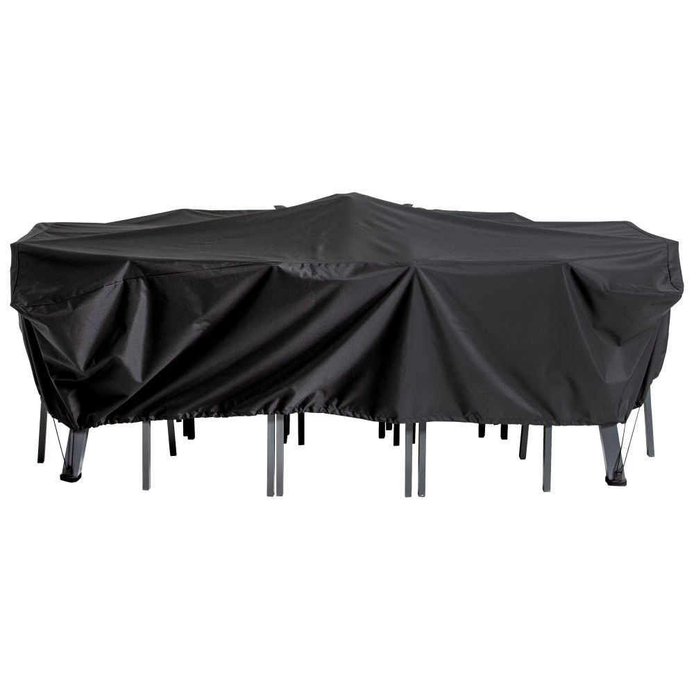 PURAVIDA - Housse de protection pour table de jardin rectangulaire noire