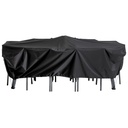 PURAVIDA - Housse de protection pour table de jardin rectangulaire noire