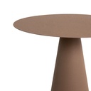 Table d'appoint Inno marron en fer forgé & plateau rond en métal