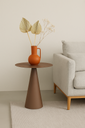 Table d'appoint Inno marron en fer forgé & plateau rond en métal