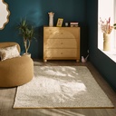 Tapis Barcelone, design naturel en coton recyclé et jute tissé, 160x230 cm, idéal pour une décoration moderne, à Dakar, Sénégal