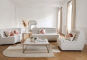 Tapis Coloco asymétrique en laine et coton tuftés main écrus et taupe 160x230 disponible à Dakar, Sénégal