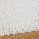 Tapis Mouty shaggy effet bouclé blanc 160x230