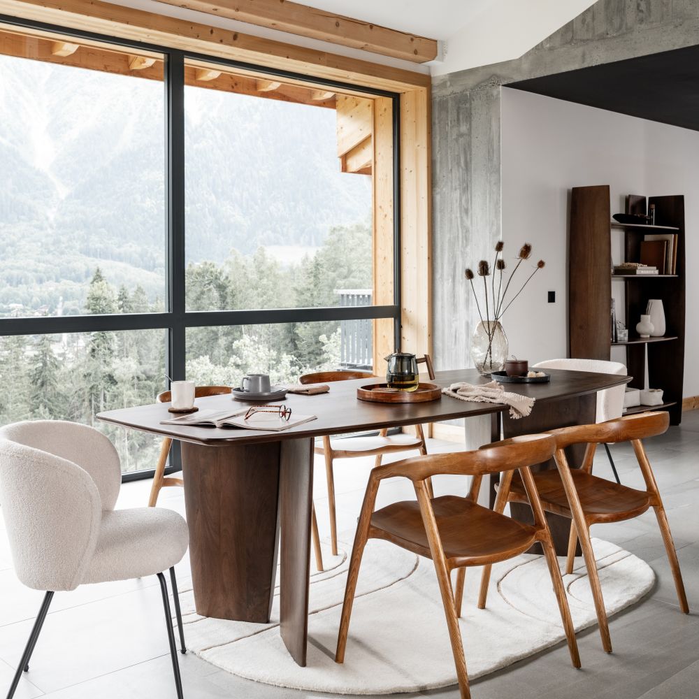 Table à manger Lausanne en bois d'acacia 10/12 personnes L230