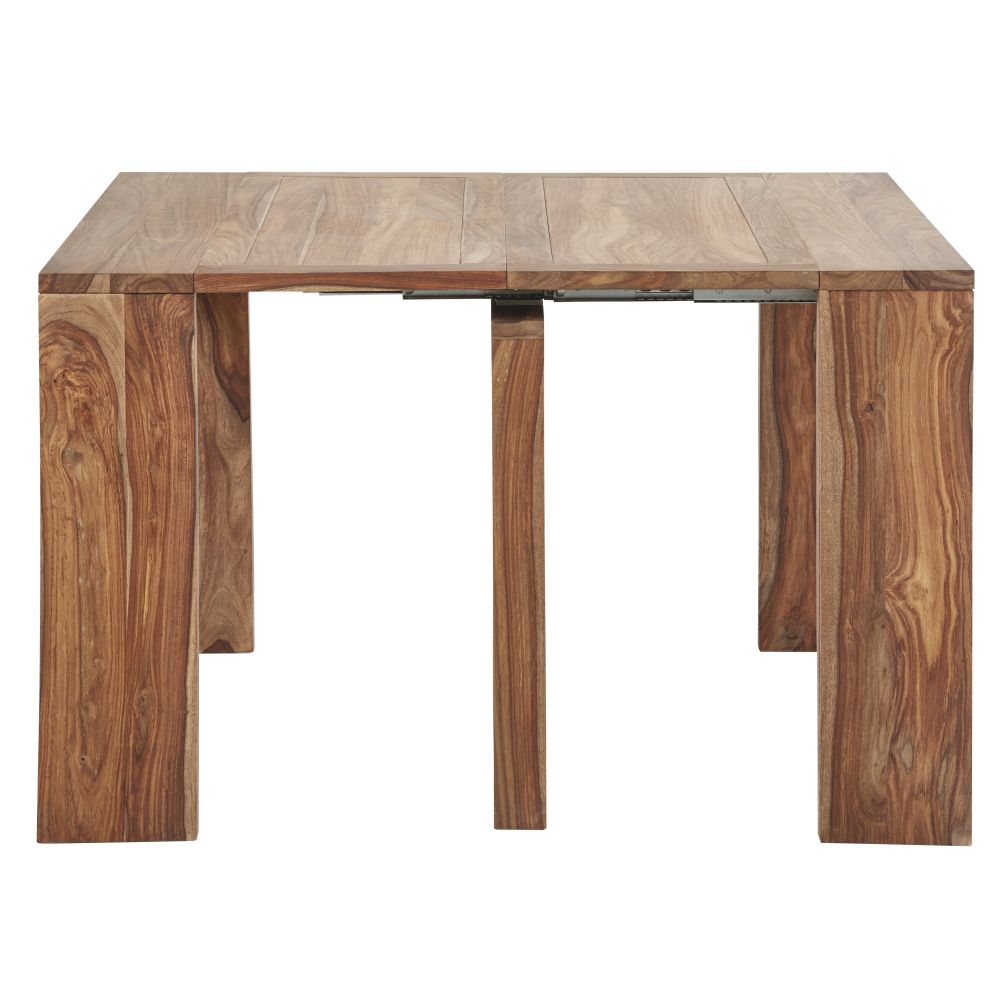 Table console Stockholm extensible en sheesham massif 2/6 personnes L40/160