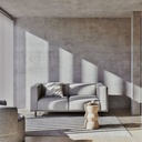 Canapé Nemo 2/3 places en en velours côtelé gris clair