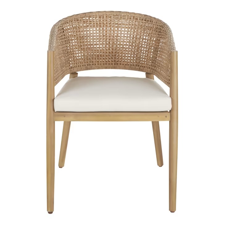 Fauteuil extérieur professionnel Bari Business en bois d'acacia et tissu recyclé