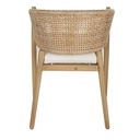 Fauteuil extérieur professionnel Bari Business en bois d'acacia et tissu recyclé