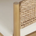 Fauteuil extérieur professionnel Bari Business en bois d'acacia et tissu recyclé