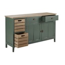 Buffet enfilade Beaumont 2 portes et 4 tiroirs vert foncé