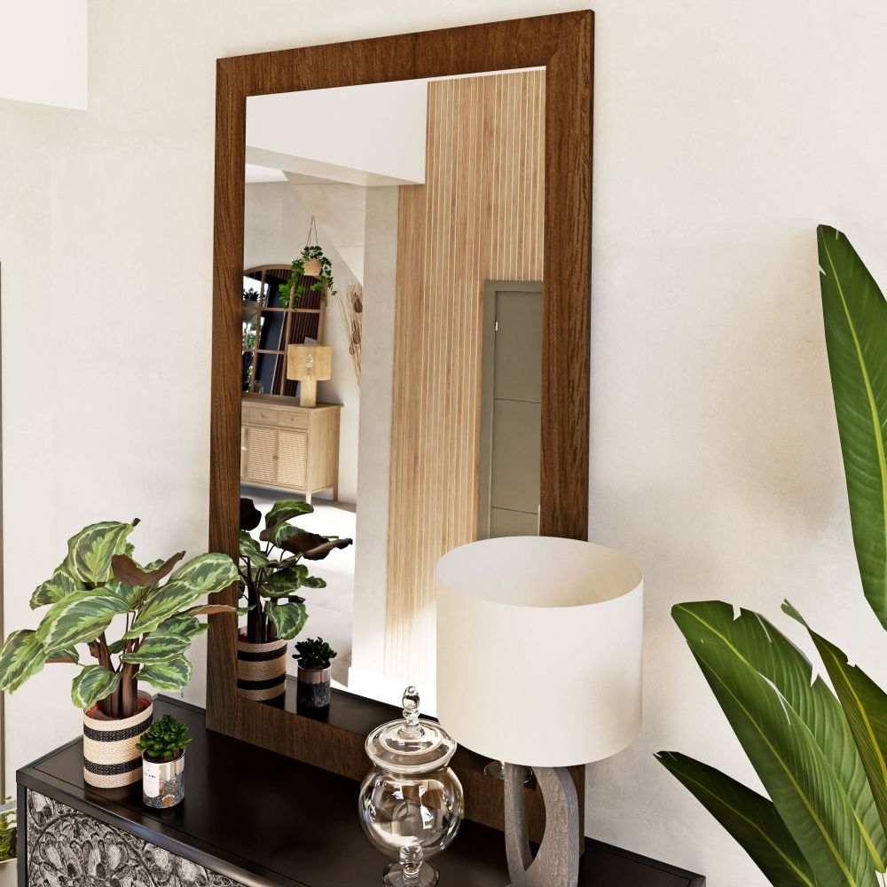 Miroir Tanzania en paulownia clair 105x181