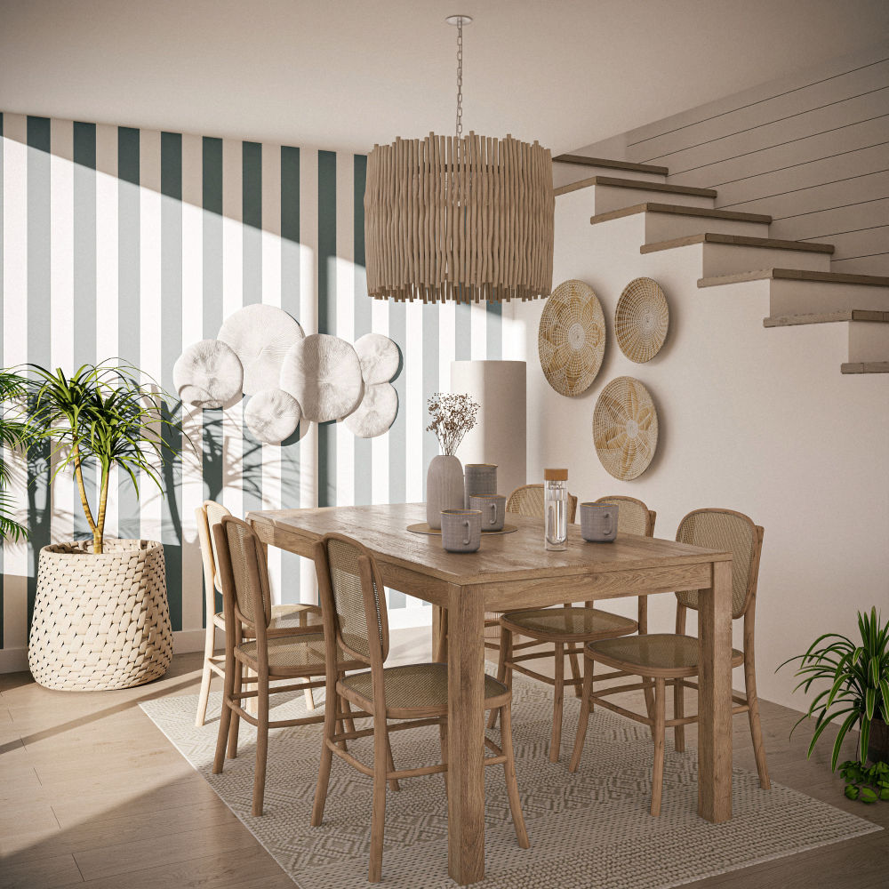 Table à manger Gaya en acacia massif 6/8 personnes L180